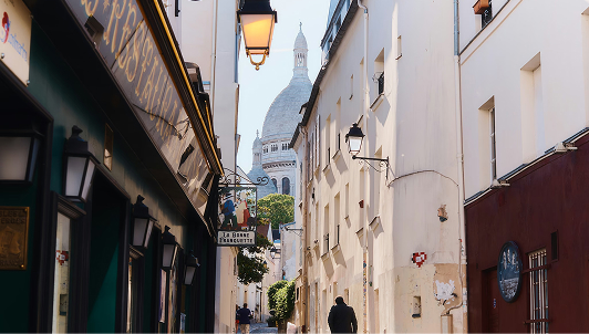 Photograph of a Parisian street