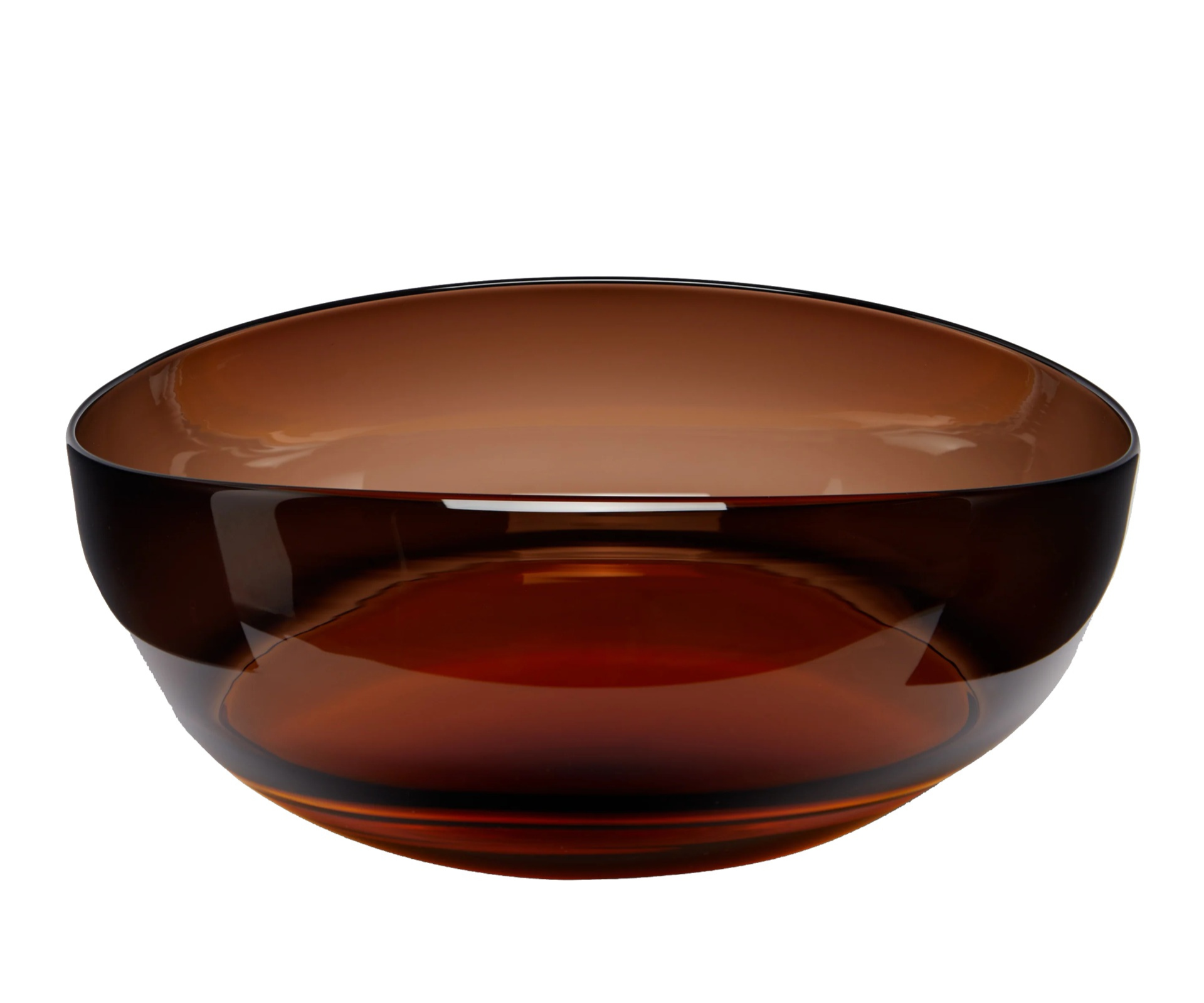 Brown glass bowl