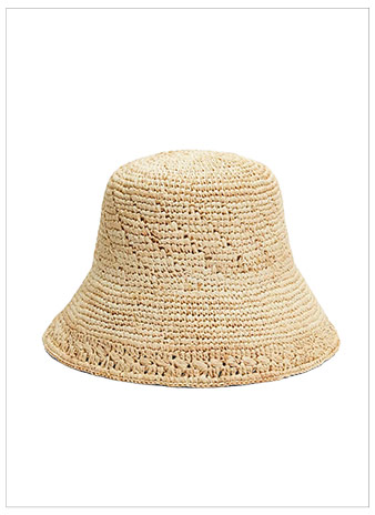 VINCE Straw Bucket Hat