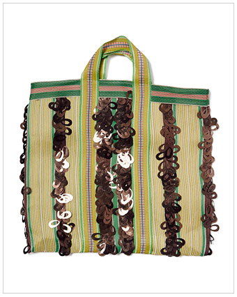 CHAN LUU Recycled Market Bag Bronze Stripe