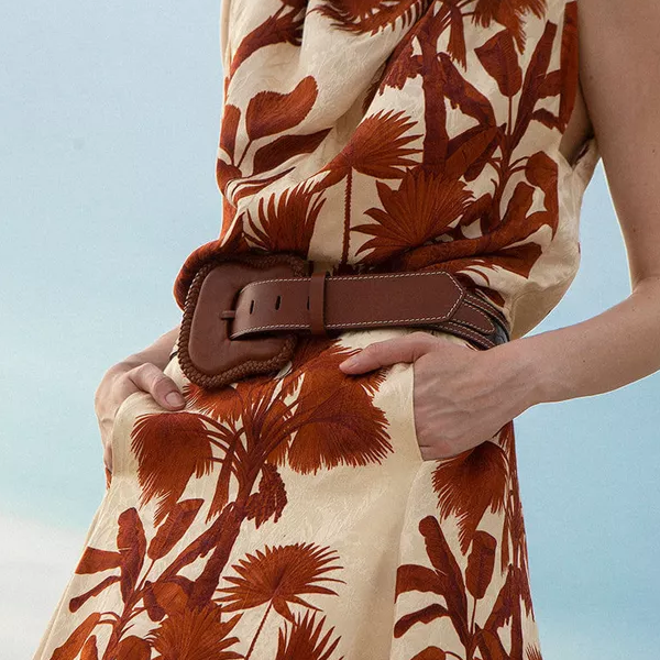 tropical dress with belt
