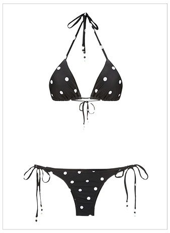 AMIR SLAMA Polka-Dot Pattern Bikini Set