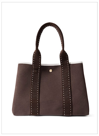 RUE DE VERNEUIL Sellier Leather and Webbing-Trimmed Canvas Tote