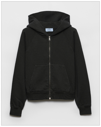 Prada Cotton Zipper Hoodie