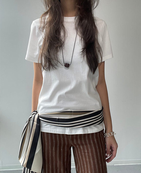 model wearing Diotima Ames top