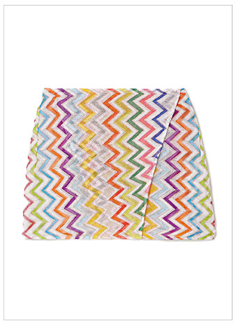 MISSONI Striped Metallic Crochet-Knit Wrap-Effect Shorts