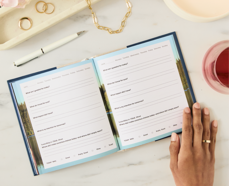 Interior of Nightly Reflections Journal