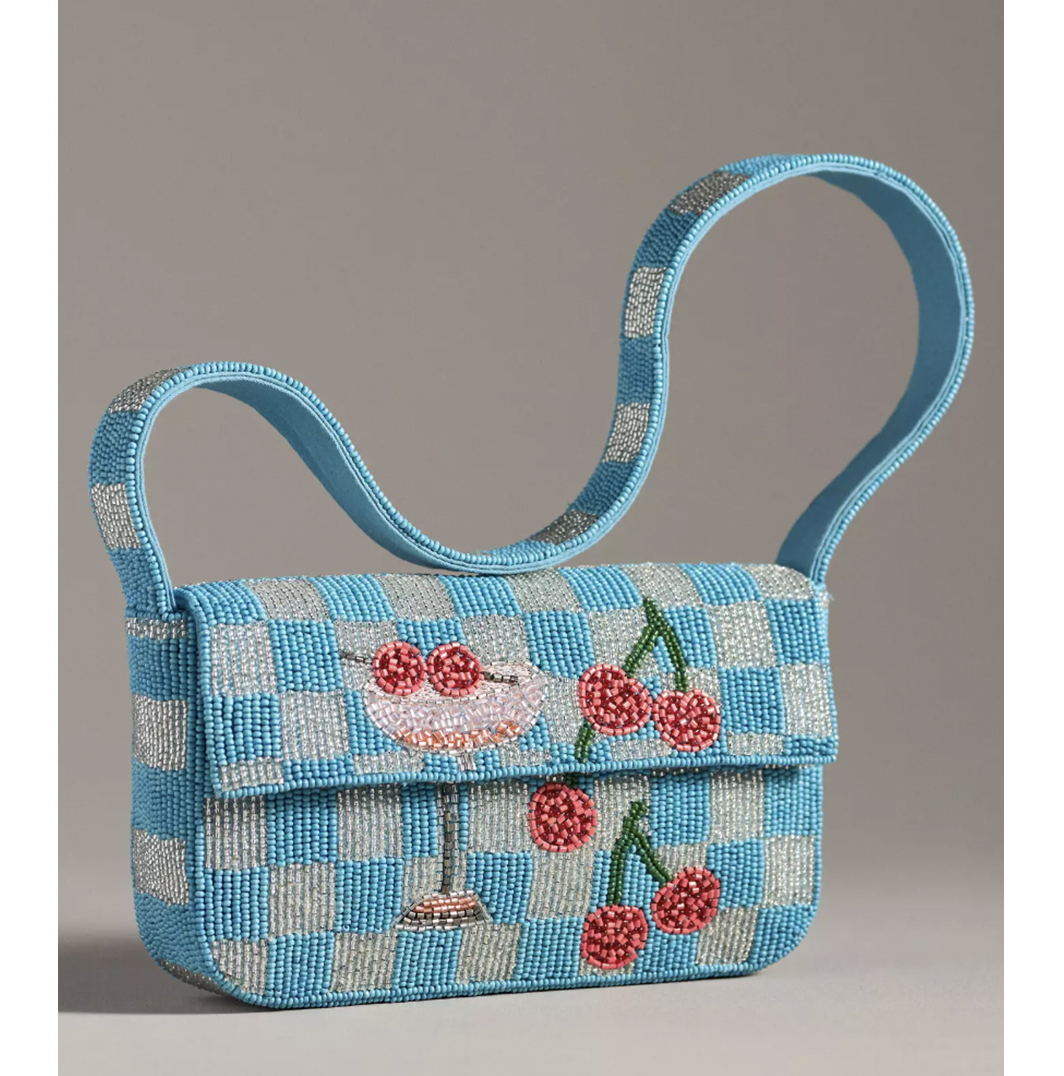 anthro beaded bag