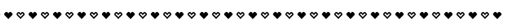 row of tiny hearts