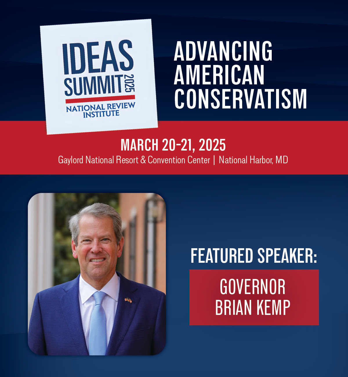 Join Brian Kemp at the 2025 NRI Ideas Summit