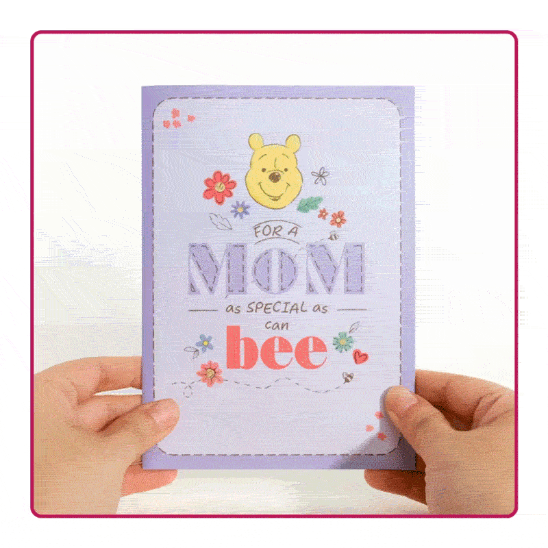 Disney's Winnie the Pooh Special as Can Bee Mother's Day Pop-Up Card