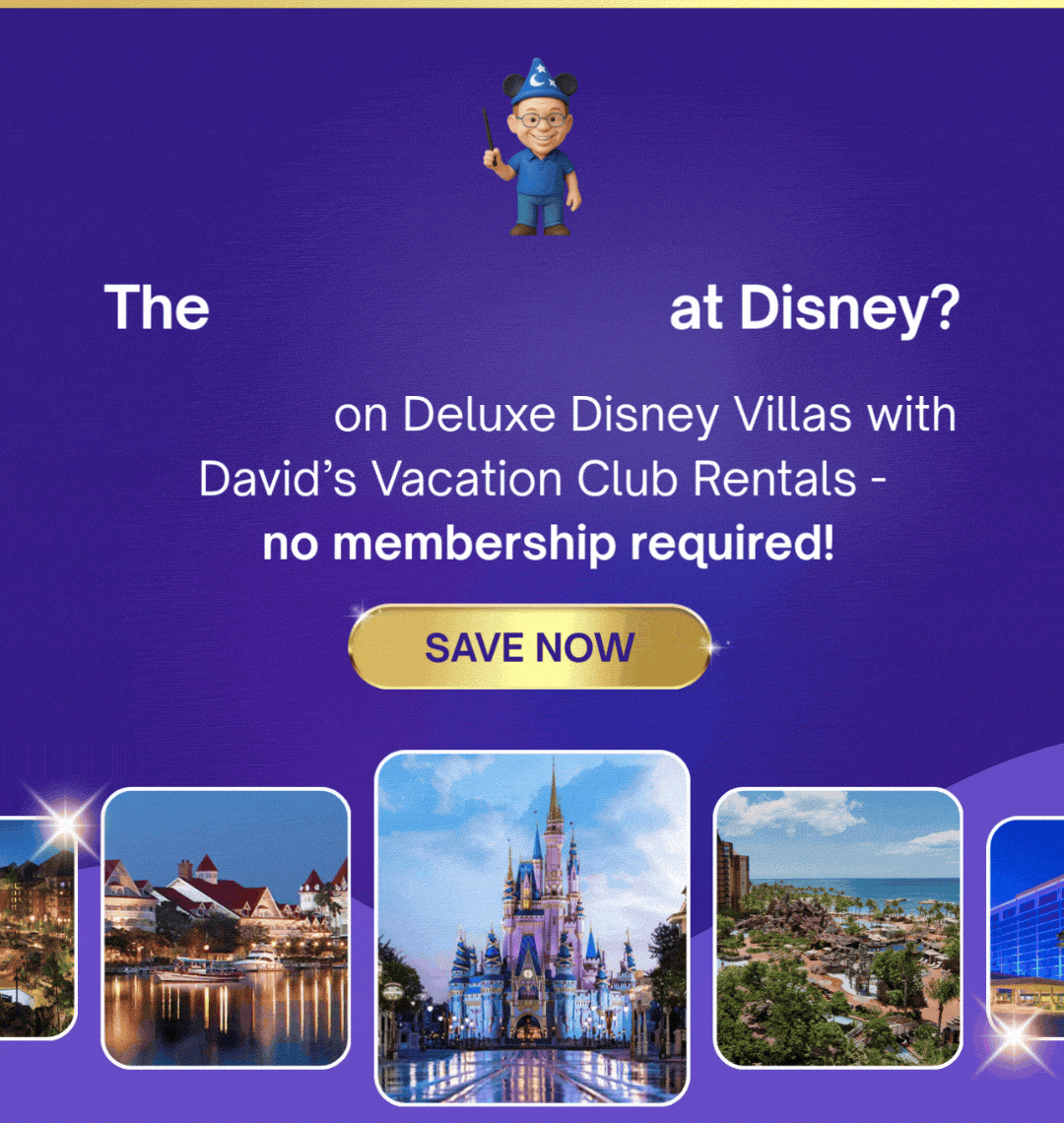 The best kept secret at Disney? Save big on deluxe Disney villas with David's Vacation Club Rentals - no membership required! The best kept secret at Disney? Save big on deluxe Disney villas with David's Vacation Club Rentals - no membership required!