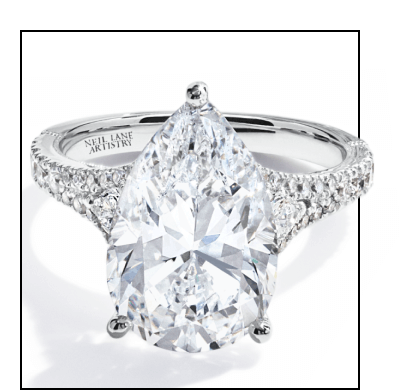 Neil Lane Artistry Pear-Shaped Lab-Grown Diamond Engagement Ring 7 ct tw 14K White Gold