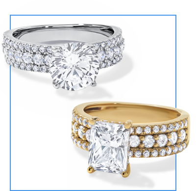 Two examples of engagement rings