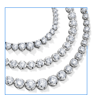 Example of lab-grown diamond necklaces