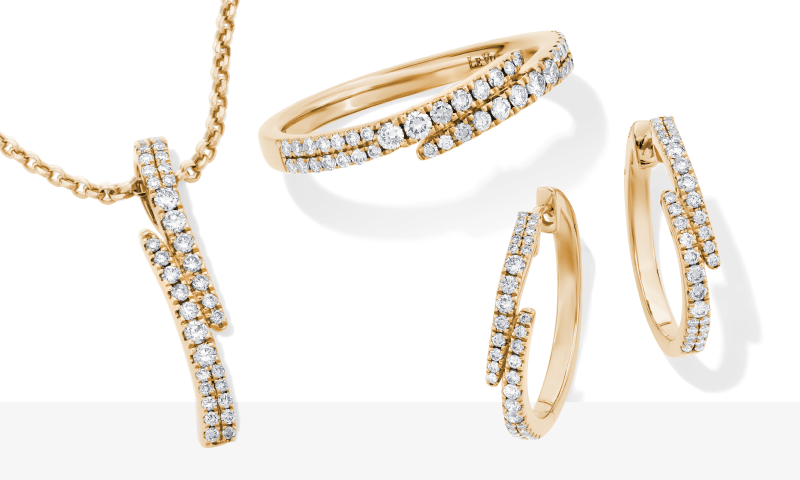 Le Vian Good Karma Diamond Bypass Drop Necklace, Ring and Earrings 