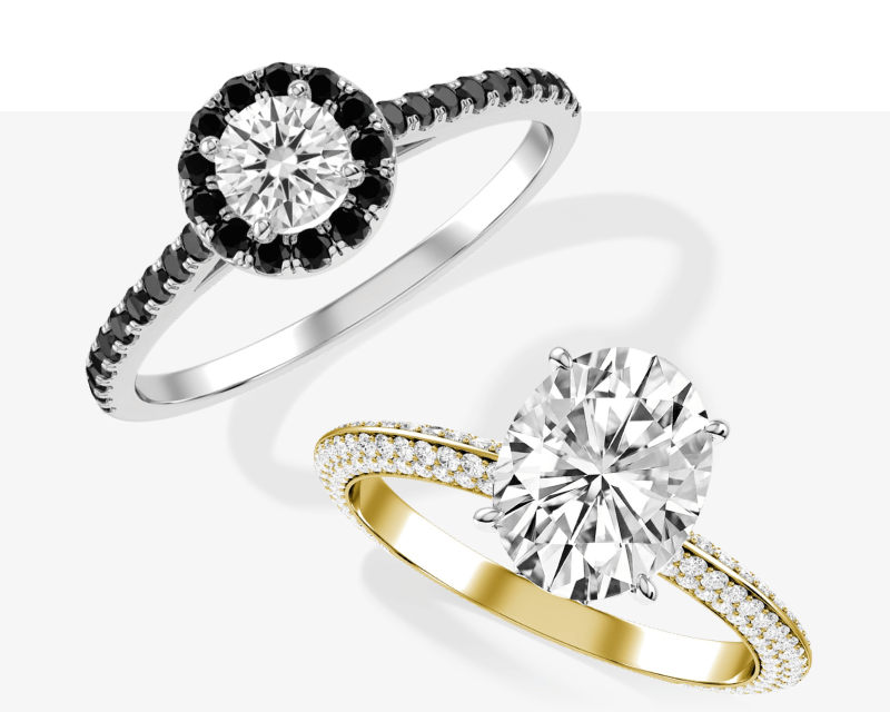 Image showcasing two stunning Diamond Engagement Rings.