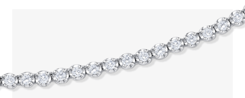 KAY Lab-Grown Diamonds Adjustable Tennis Necklace 1 ct tw Sterling Silver 18