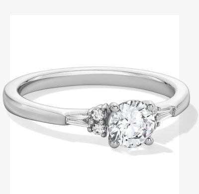 Now + Forever Lab-Grown Diamonds Round-Cut Engagement Ring 3/4 ct tw 14K White Gold