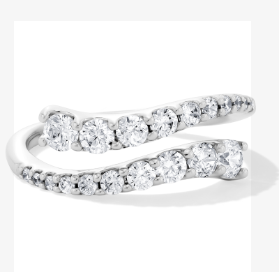 KAY Lab-Grown Diamonds Bypass Ring 1 ct tw 10K White Gold