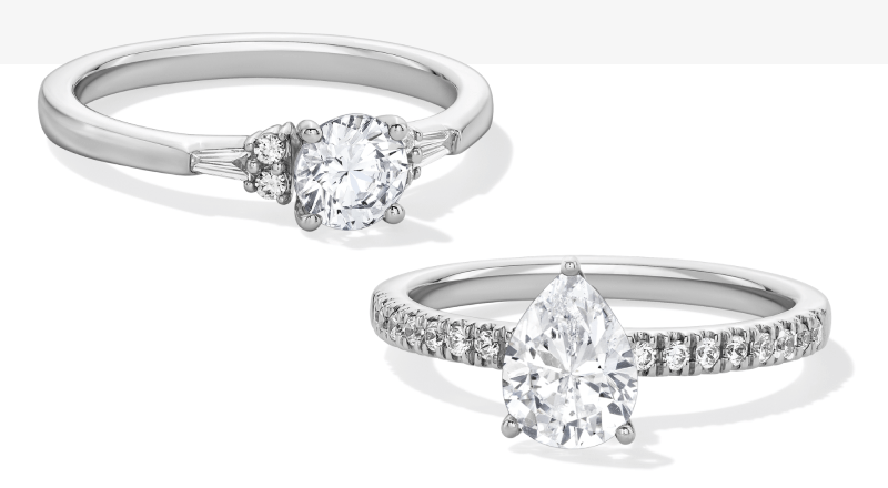 Two examples of engagement rings under $2,000