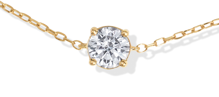 STUDIO BY KAY Round-Cut Lab-Grown Diamond Solitaire Bracelet 1/2 ct tw 24K Yellow Gold Vermeil Sterling Silver 7.5