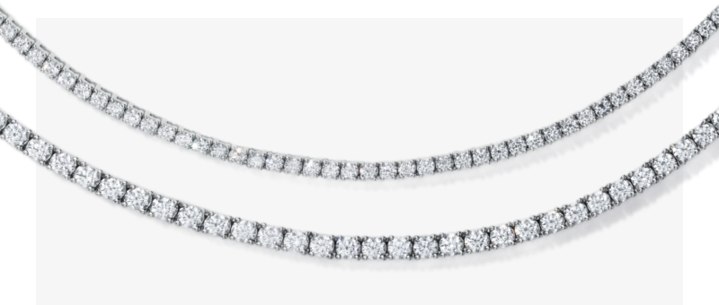 KAY Lab-Grown Diamonds Adjustable Tennis Necklace 1 ct tw Sterling Silver 18