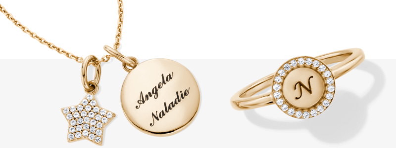 Examples of a customized necklace and ring