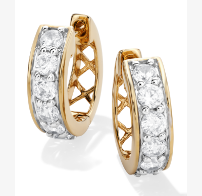 KAY Lab-Grown Diamonds Men's Huggie Hoop Earrings 1 ct tw 10K Yellow Gold