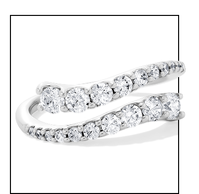 KAY Lab-Grown Diamonds Bypass Ring 1 ct tw 10K White Gold