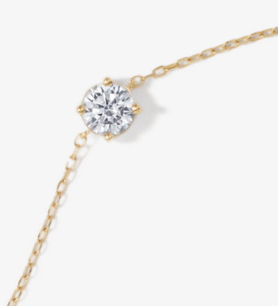 STUDIO BY KAY Round-Cut Lab-Grown Diamond Solitaire Bracelet 1/2 ct tw 24K Yellow Gold Vermeil Sterling Silver 7.5 (F/SI2)