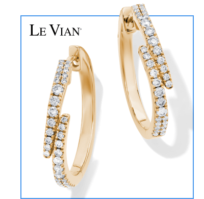 Le Vian Good Karma Diamond Bypass Hoop Earrings 3/8 ct tw 14K Honey Gold