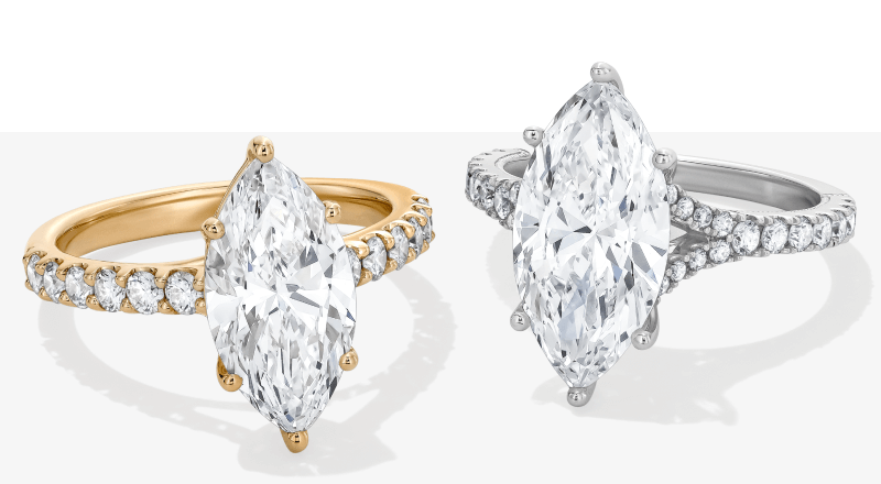 Two examples of engagement rings