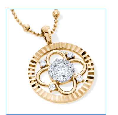 STUDIO BY KAY Lab-Grown Diamond Coin-Edge Clover Necklace 1/2 ct tw 24K Yellow Gold Vermeil Sterling Silver 18