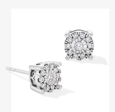 White gold diamond studs