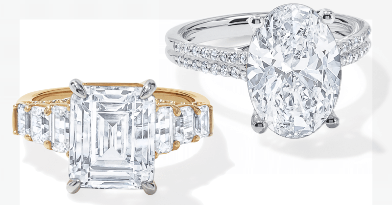 Two examples of engagement rings