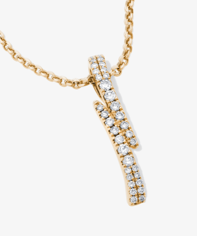 Le Vian Good Karma Diamond Bypass Drop Necklace 1/4 ct tw 14K Honey Gold 19