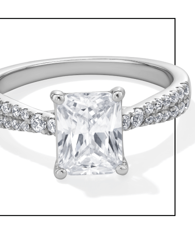 KAY Signature Collection Radiant-Cut Lab-Grown Diamond Engagement Ring 2-1/4 ct tw 14K White Gold