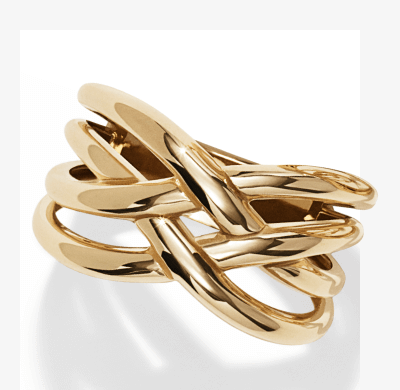 Woven Texture Dome Ring 14K Yellow Gold
