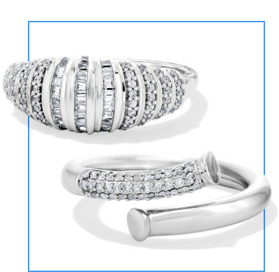 Two examples of natural diamond rings