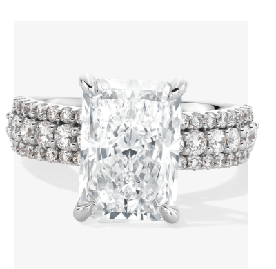 KAY Signature Collection Radiant-Cut Lab-Grown Diamond Engagement Ring 6 ct tw 14K White Gold