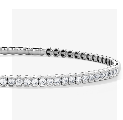KAY Lab-Grown Diamonds Flex Bangle Bracelet 1-1/2 ct tw Sterling Silver