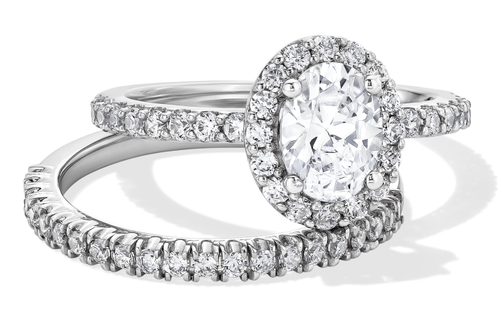 Two examples of white gold diamond rings