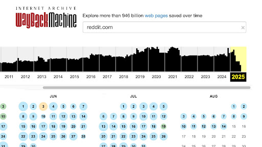 Reddit Bars the Wayback Machine, Data Wars Escalate
