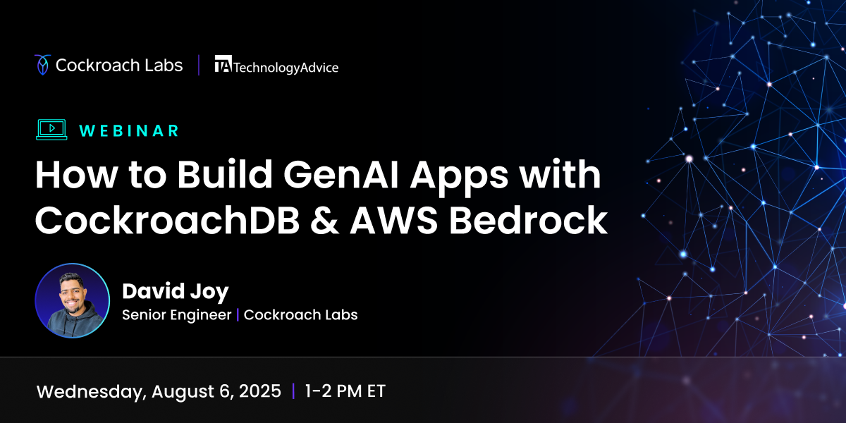How to Build GenAI Apps with CockroachDB & AWS Bedrock