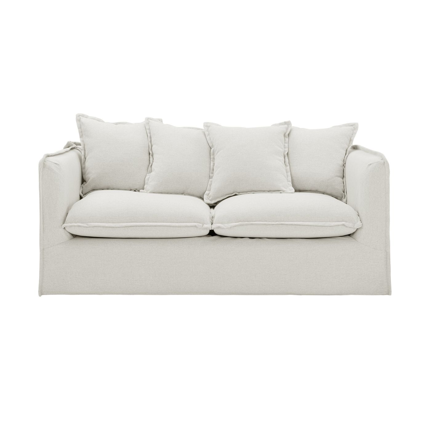 Montauk 2 Seater Upholstered Slipcover Sofa   Temple & Webster     $799