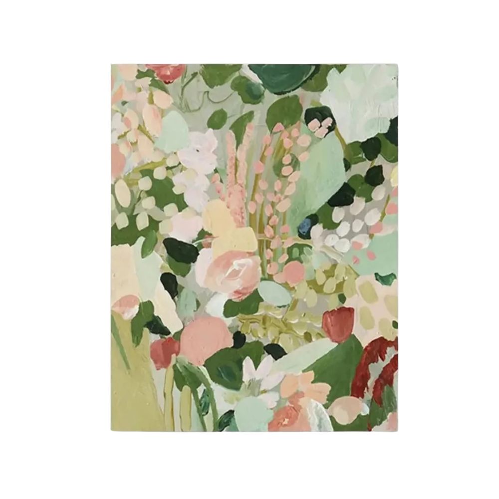 Abstract Fresh Green Petal Painting   Etsy     $30.70