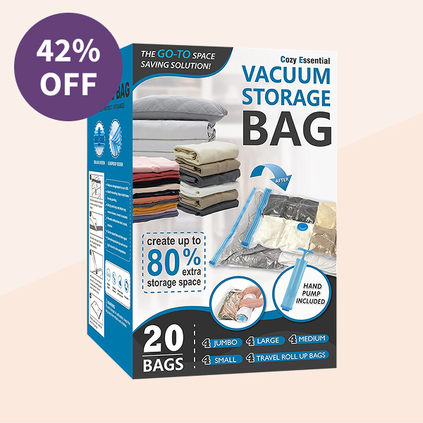 Cozy Essential Vacuum Storage Bags (20-Pack)