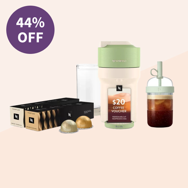 Nespresso Limited-Edition Vertuo Pop+ Coffee and Espresso Maker Flavored Iced Bundle