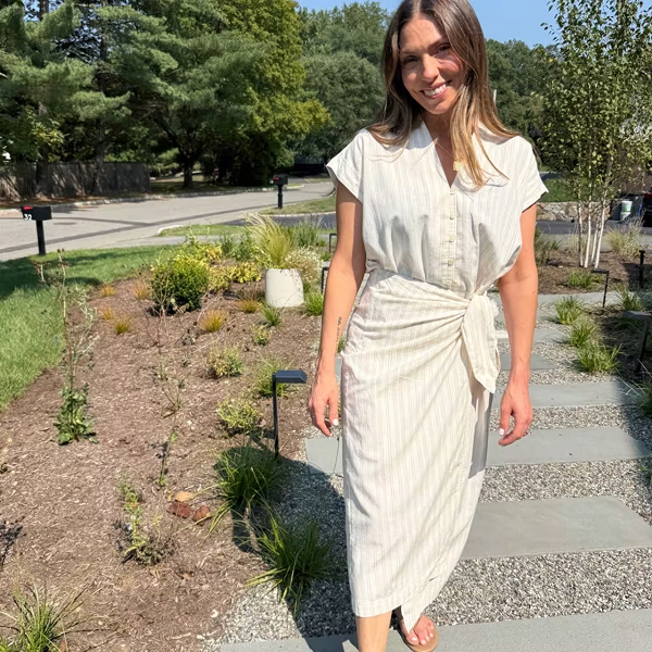 Universal Thread Short Sleeve Wrap Waist Midi Shirtdress